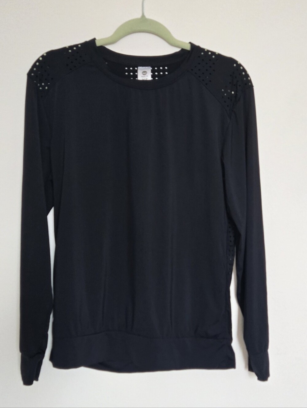 Senita Athletics Black Laser-cut Pullover